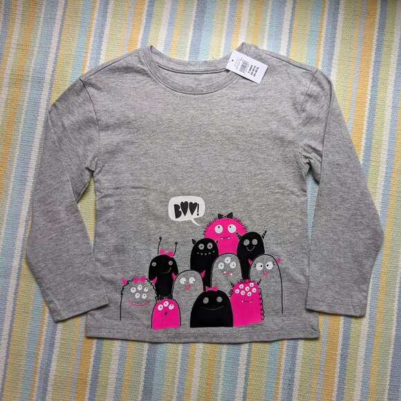⭐ NEW NWT GAP Monsters "Boo" Halloween long sleeve tee 5T - Picture 1 of 4